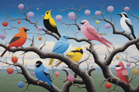 Thumbnail for Birds On A Tree Branch
