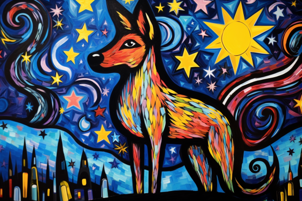 Bold Colors Wolf