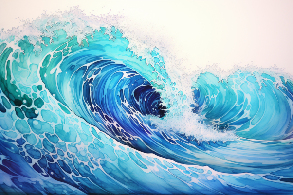 Beautiful Mighty Blue Wave