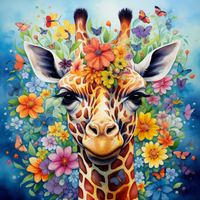 Thumbnail for Featuring A Giraffe And Flowers
