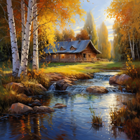 Thumbnail for Mesmerizing Birch Tree Forest And Cabin