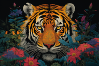 Thumbnail for Gazing Tiger  Paint by Numbers Kit