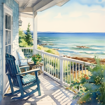 Porch With A Perfect View  Paint by Numbers Kit