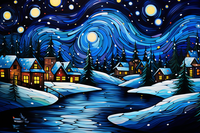 Thumbnail for Starry Night And Frozen Pond