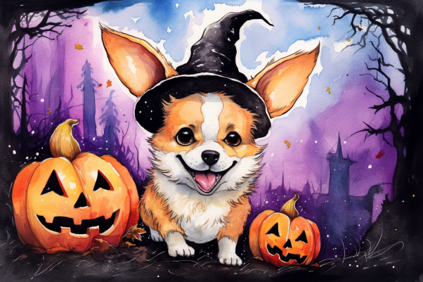 Corgi Halloween