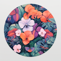 Thumbnail for Pretty Tropical Flowers In A Circle