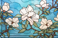 Thumbnail for Pretty White Flower On Stained Glass