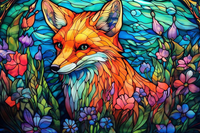 Thumbnail for Foxy Fox On Stained Glass