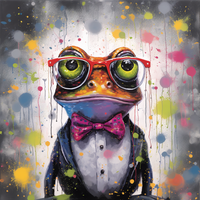 Thumbnail for Fancy Frog In Glasses Painting