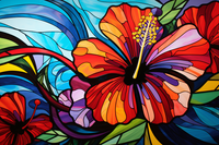 Thumbnail for Amazing Stained Glass Hibiscus