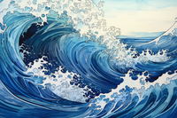 Thumbnail for Gorgeous Blue Waves In The Sea
