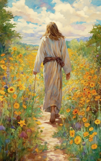 Thumbnail for Walk With Jesus, A Dirt Path Through Yellow Flowers