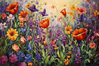 Thumbnail for Spring Wildflowers  Paint by Numbers Kit