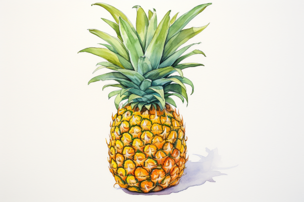 Simple Watercolor Pineapple  Paint by Numbers Kit