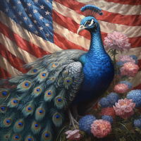 Thumbnail for American Flag And Patriotic Peacock
