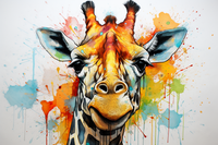 Thumbnail for Sweet Watercolor Giraffe   Paint by Numbers Kit