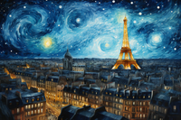 Thumbnail for Glorious Eiffel Tower On Starry Night