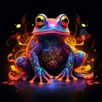 Thumbnail for Glowing Neon Frog