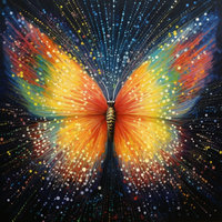 Thumbnail for Angelic Colorful Butterfly  Paint by Numbers Kit