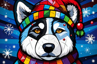 Thumbnail for Christmas Siberian Husky