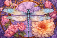 Thumbnail for Dreamy Dragonfly Among Flowers