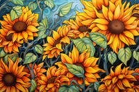 Thumbnail for Happy Golden Sunflowers