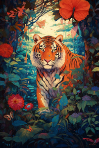 Thumbnail for Tiger Taking A Stroll In The Rainforest