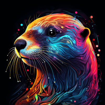 Glowing Abstract Otter