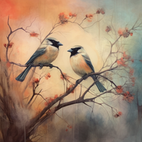 Thumbnail for Two Birds On Branches In The Fall