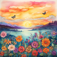 Thumbnail for Mesmerizing Beautiful Sunset And Flowers