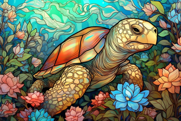 Lovely Peaceful Sea Turtle