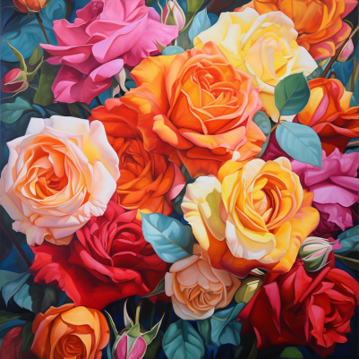 Beautiful Multi Colored Roses