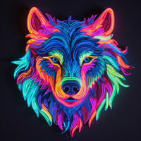 Thumbnail for Pretty Neon, Electric Wolf
