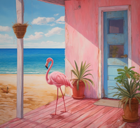 Thumbnail for Fun Flamingo At A Vacation Rental