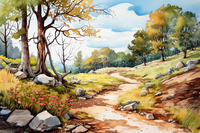 Thumbnail for Watercolor Path In Nature