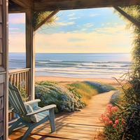 Thumbnail for Cozy Ocean Side  Porch  Paint by Numbers Kit
