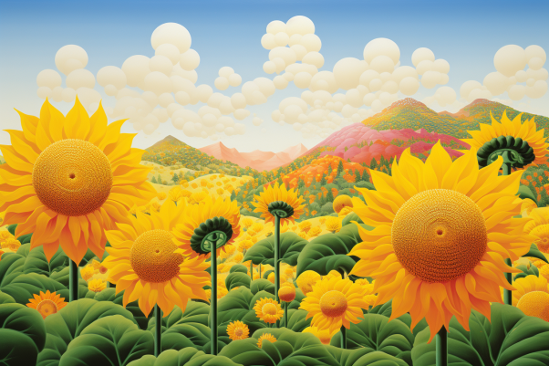 Fantasy Field Of Sunflowers