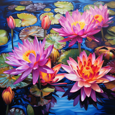 Lilies, Paint by numbers kit