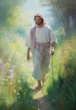 Jesus On A Peaceful Walk