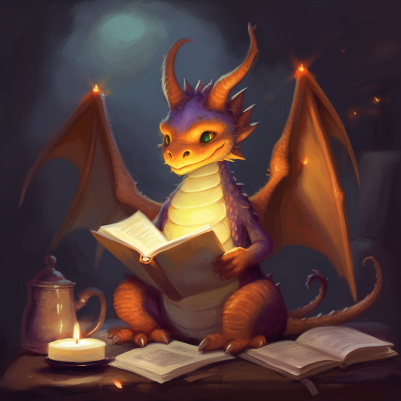 Dragon Reading About Dragon Things