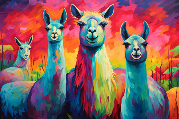 Photo Bombing Llama Paint by Numbers Kit