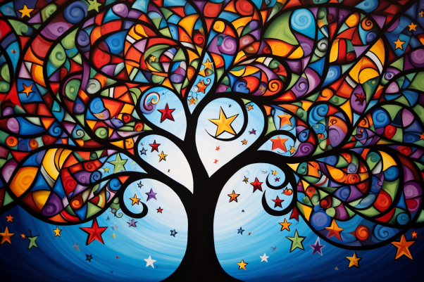 Fun Starry Tree Paint by Numbers Kit