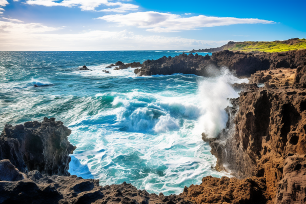 Waves Crashing On The Coast Of Maui  Paint by Numbers Kit
