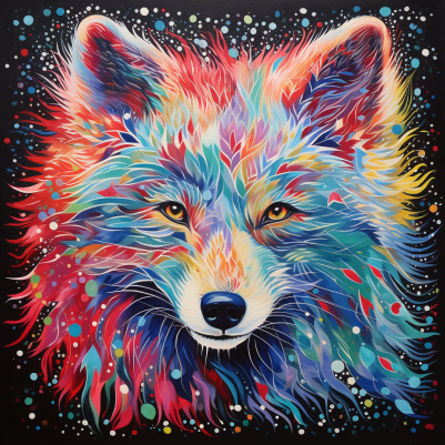 Galactic Wolf  Paint by Numbers Kit