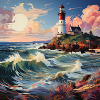 Thumbnail for Mesmerizing Beautiful Waves And Lighthouse