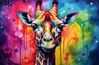 Thumbnail for Close Up Fun Giraffe  Paint by Numbers Kit