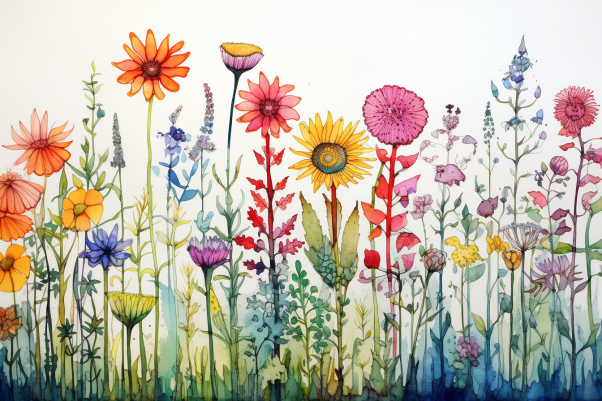 Wildly Pretty Wildflowers  Paint by Numbers Kit