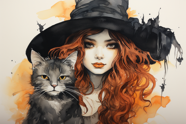 Katty And Halloween Witch