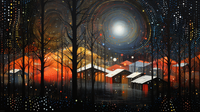 Thumbnail for Winter Evening Glow Over Homes