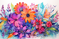 Thumbnail for Watercolor Tropical Floral Fiesta